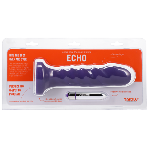 Tantus Silicone Echo Silicone Vibrator Midnight Purple