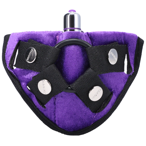 TS8686 - Tantus Velvet Vibrating Harness Lilac
