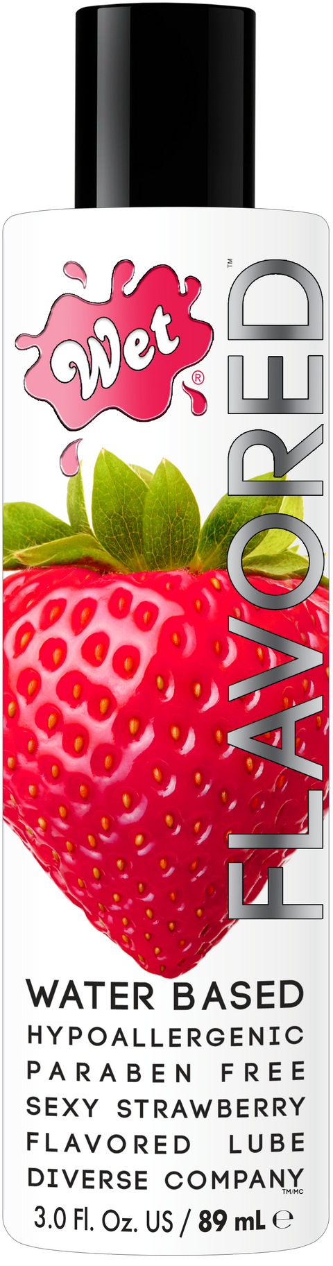 Wet Flavored Sexy Strawberry Edible Lube 3oz