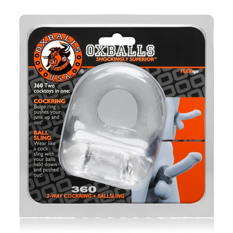 Oxballs 360, Dual use cockring - CLEAR