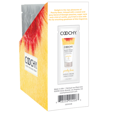 Coochy Shave Peachy Keen foil 15ml Display 24pc