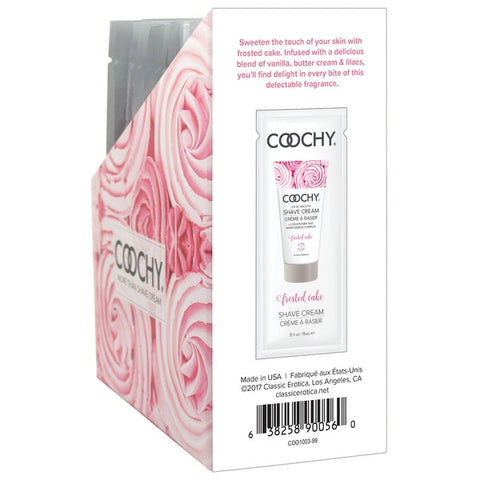 Coochy Shave Cream Frosted Cake foil 15ml Display 24pc