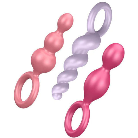 Satisfyer Booty Call (set of 3) (Colored) - pink, purple, red