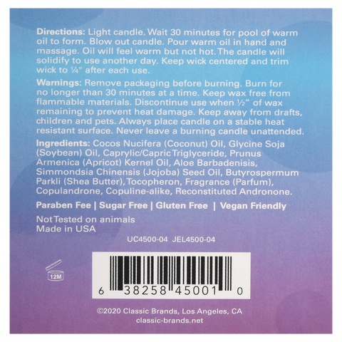 SOY MASSAGE CANDLE F*CK ME VANILLA SUGAR 4 FL OZ