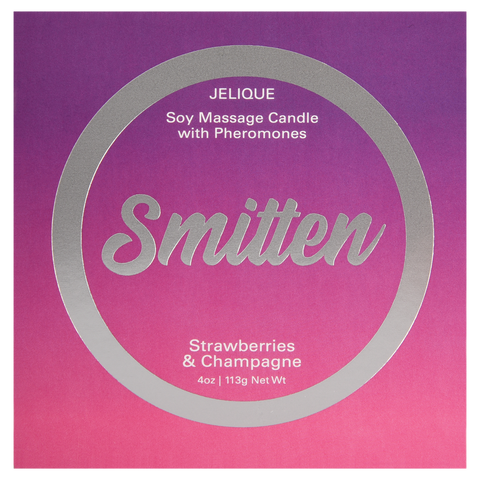 SOY MASSAGE CANDLE SMITTEN STRAWBERRIES & CHAMPAGNE 4 FL OZ