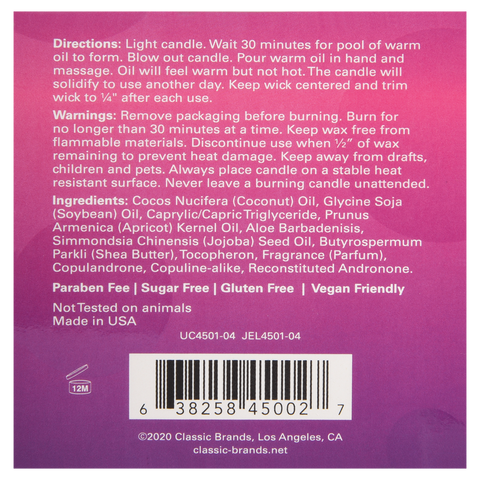 SOY MASSAGE CANDLE SMITTEN STRAWBERRIES & CHAMPAGNE 4 FL OZ