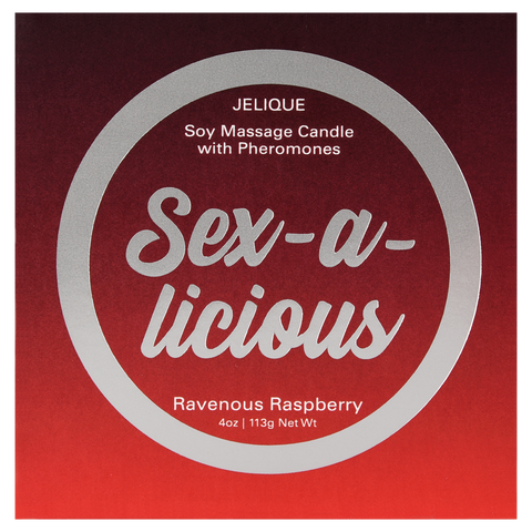SOY MASSAGE CANDLE SEX-A-LICIOUS RAVENOUS RASPBERRY 4 FL OZ