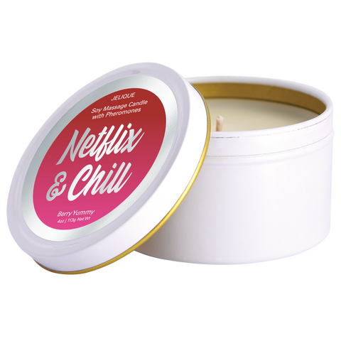 SOY MASSAGE CANDLE NETFLIX & CHILL BERRY YUMMY 4 FL OZ