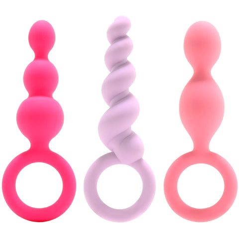 Satisfyer Booty Call (set of 3) (Colored) - pink, purple, red