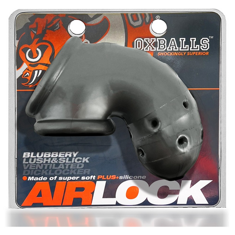 AIRLOCK, air-lite vented chastity, STEEL