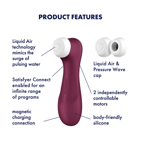 Satisfyer Pro 2 Generation 3 Connect App - Wine Red